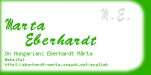 marta eberhardt business card